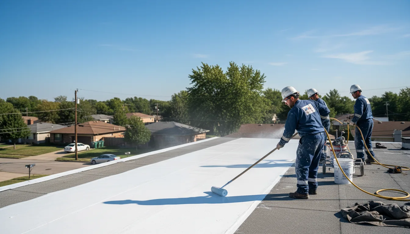 Commercial roof coating in Afton, MI near me